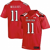 Texas Tech Red Raiders 11 Derrick Willies Red College Football Jersey Dzhi,baseball caps,new era cap wholesale,wholesale hats